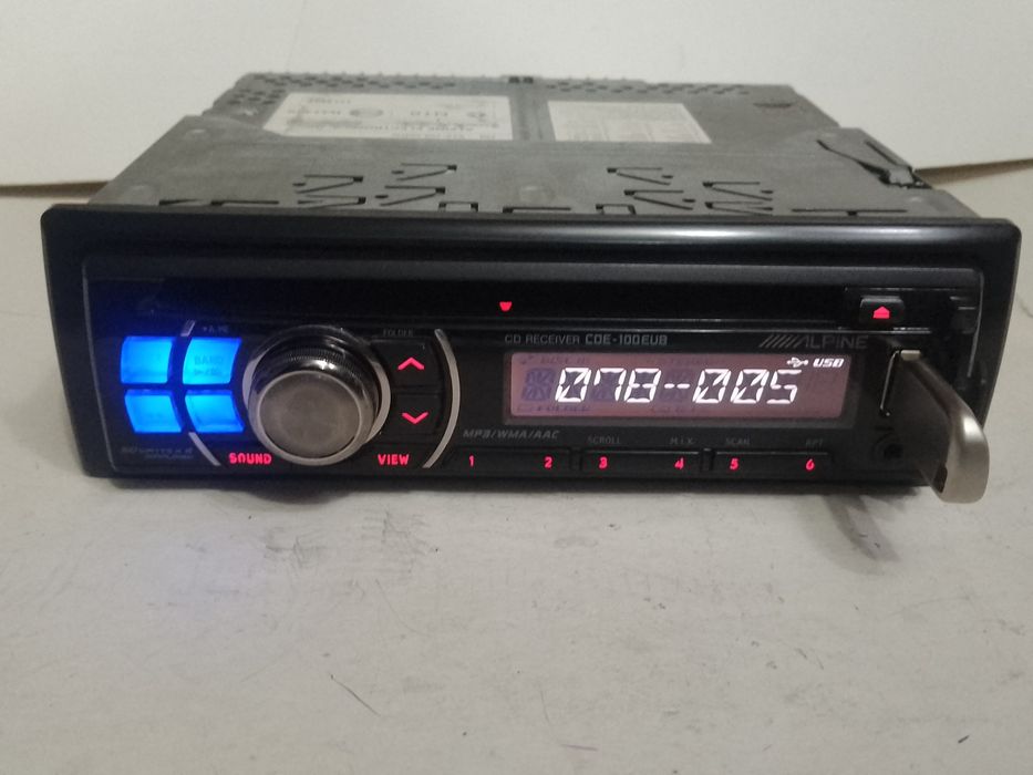 Автомагнітола alpine cde-100eub,kenwood kdc-110u із bluetooth audio