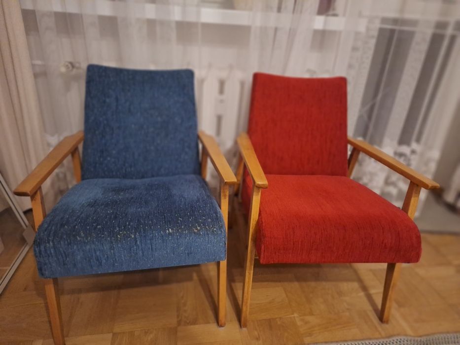 Dwa fotele PRL Lublin