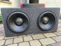 Tuba basowa do auta, głośniki 2x Lanzar Max 1000 Watt, wzmacniacze