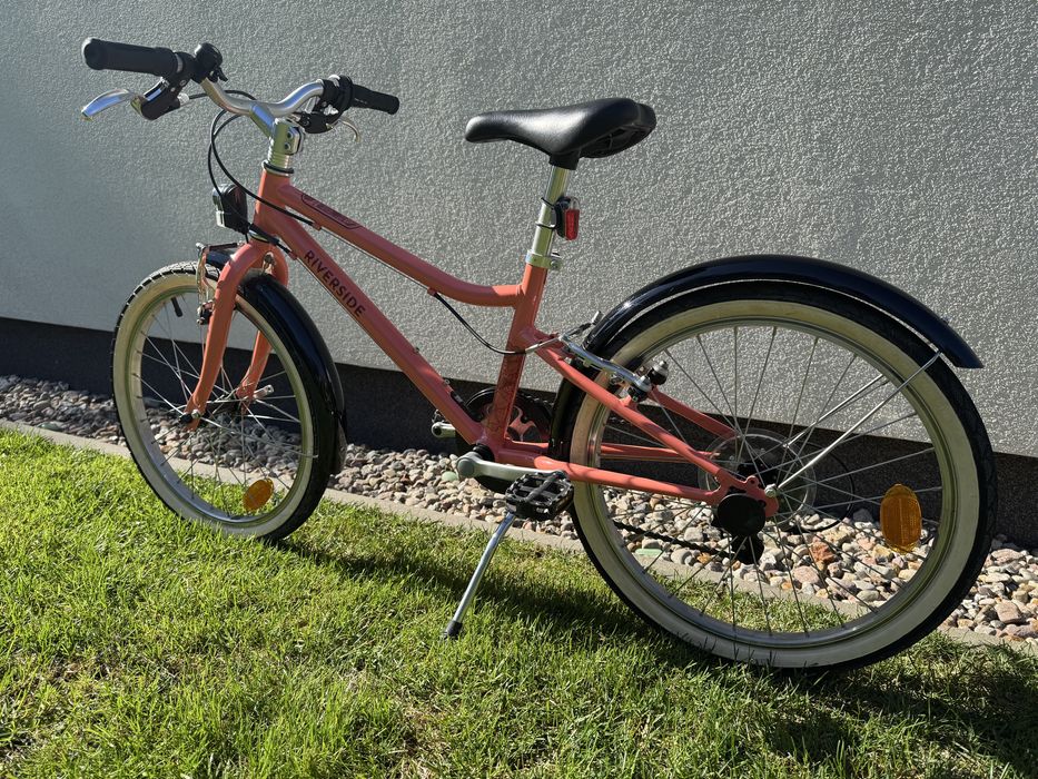 Rower trekkingowy dziecięcy Btwin Riverside 500 20” kolor koralowy