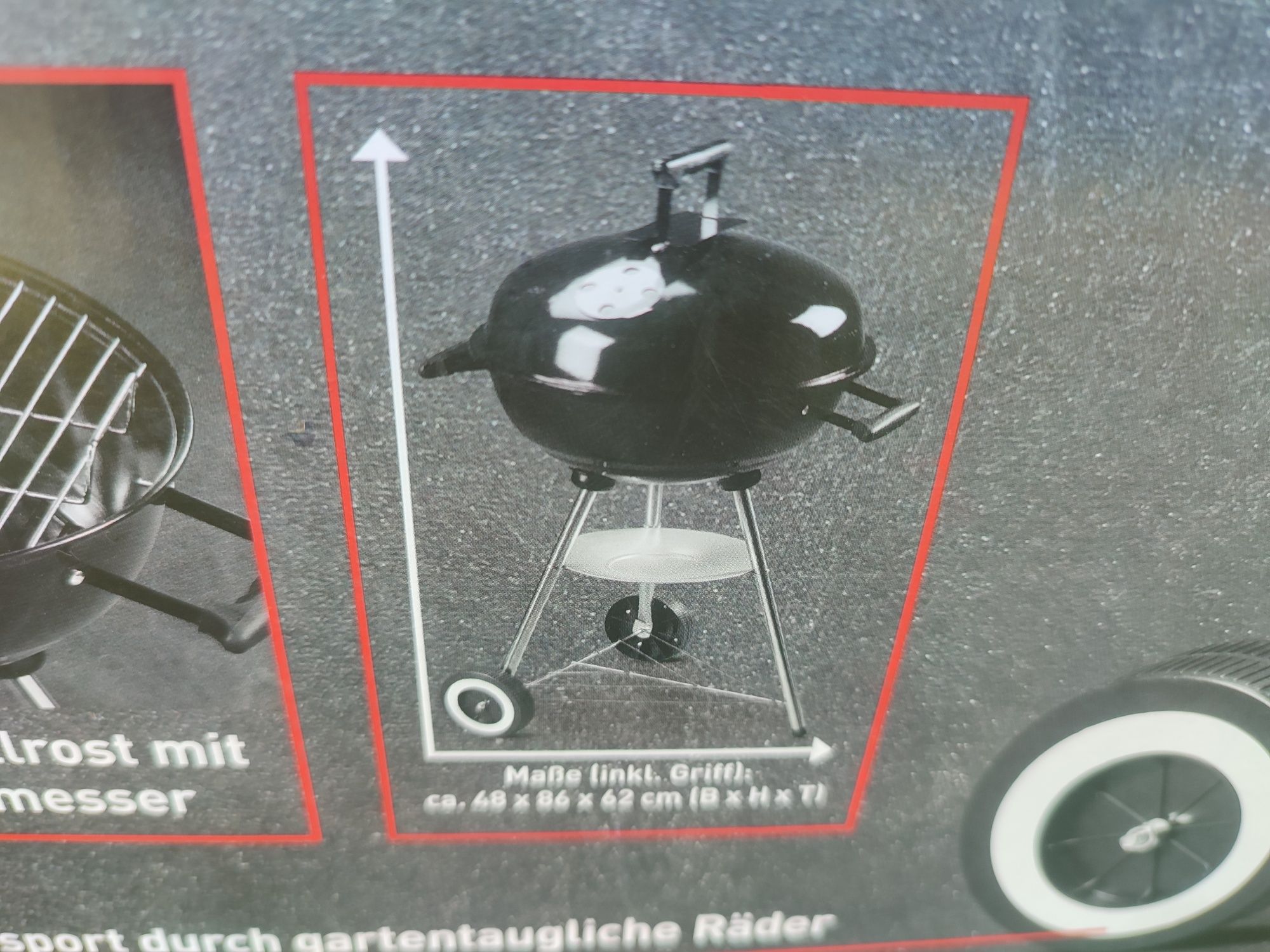 Grill nowy węglowy 48 cm