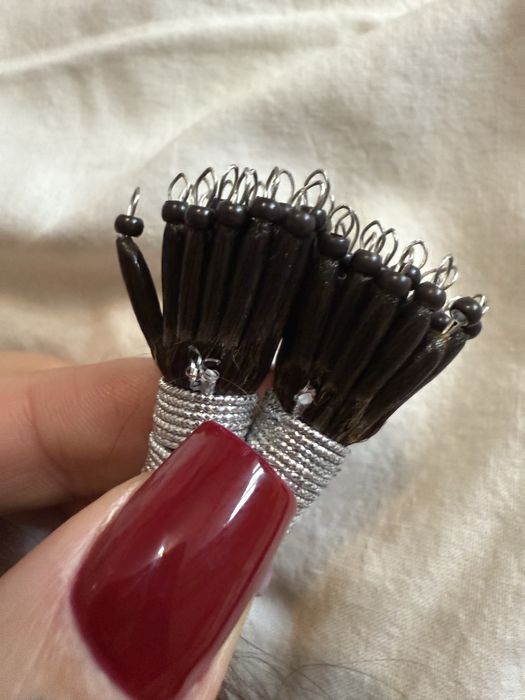 Włosy naturalne 53 cm 100gram premium nano ringi keratyna