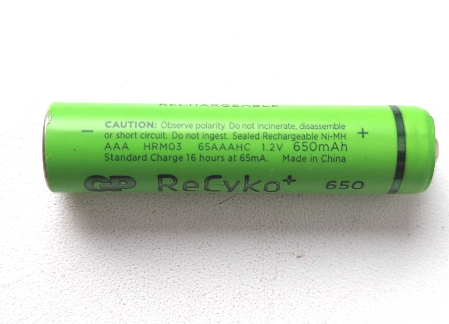 Аккумулятор GP ReCiko AAА HMR03 650 mAh ( мизинчиковые ) Ni-MH 1.2V