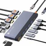 Novoo Usb C RM14F 14 w 1 Hub Stacja dokująca USB C 8K