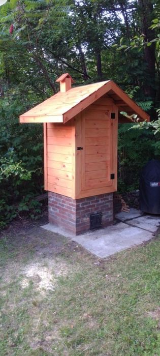 Wędzarnia drewniana olchowa na podstawie klinkierowej ryby mięso