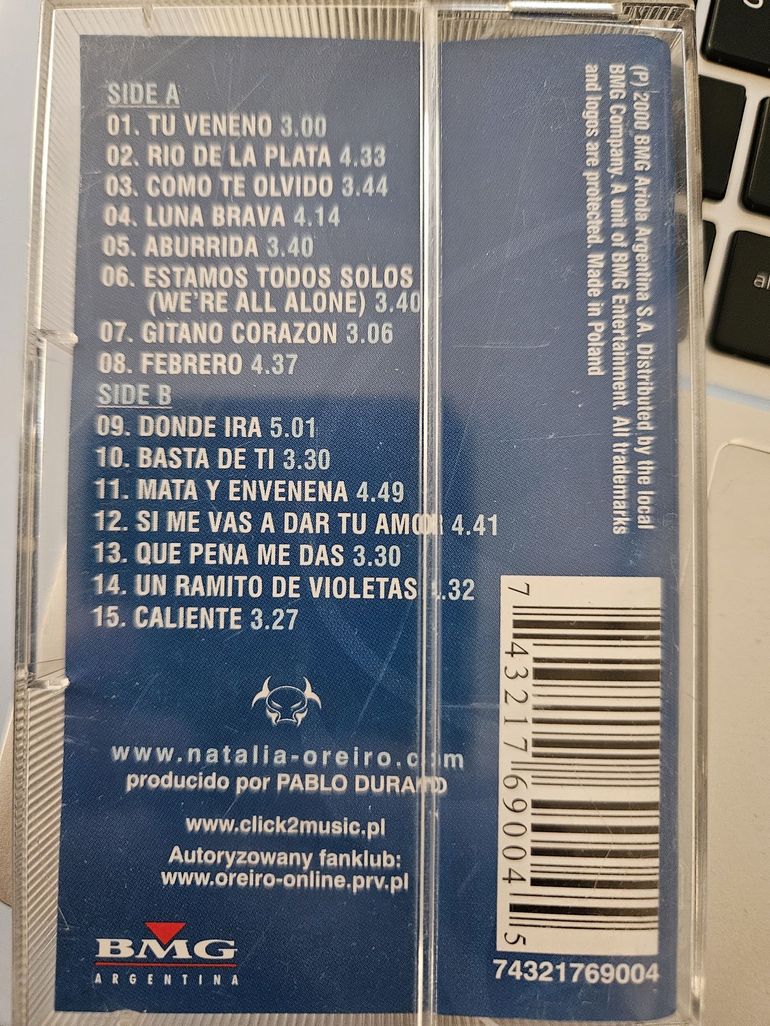 Natalia Oreiro. Tu Veneno. Kaseta audio