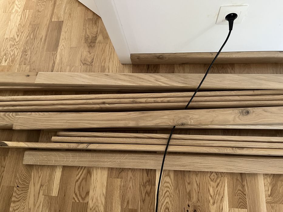 Lite drewno dębowe dąb listwy przypodłogowe 40m