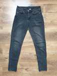 Jeansy skinny regular waist ciemnoszare H&M