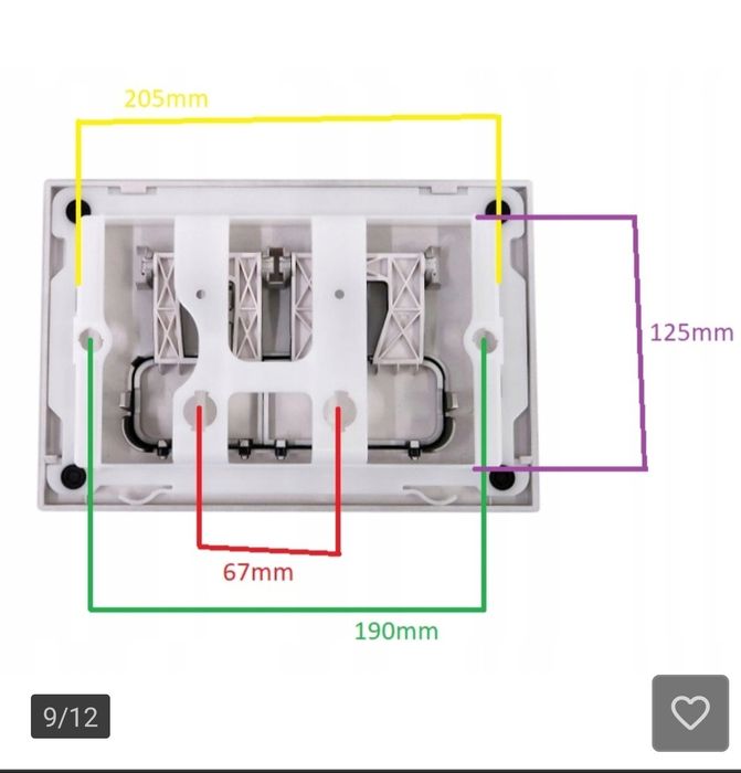 Mexen przysk do "geberitu" stelaża podtynkowego wc czarny mat
