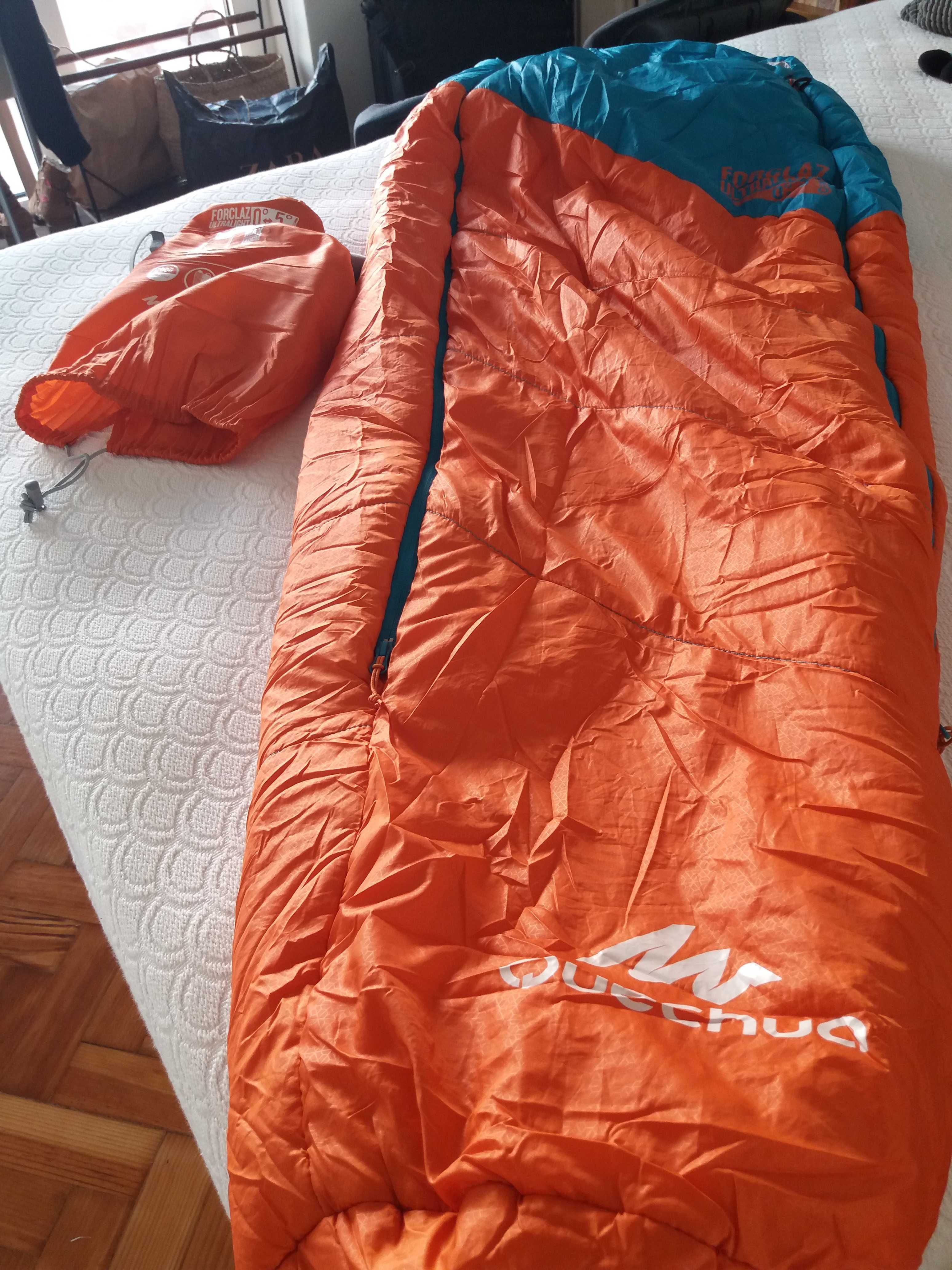 Saco cama de criança / júnior laranja Forclaz 0º - 5º da Decathlon