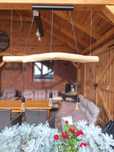 Lampa drewniana wisząca