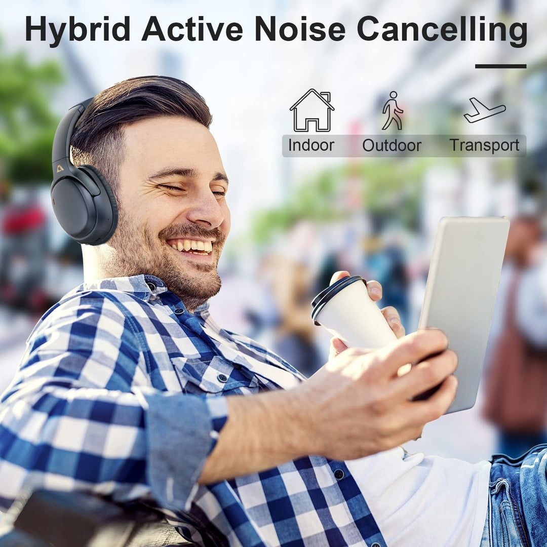 Fones de ouvido sem fio Ankbit E700 com cancelamento de ruído ativo hí