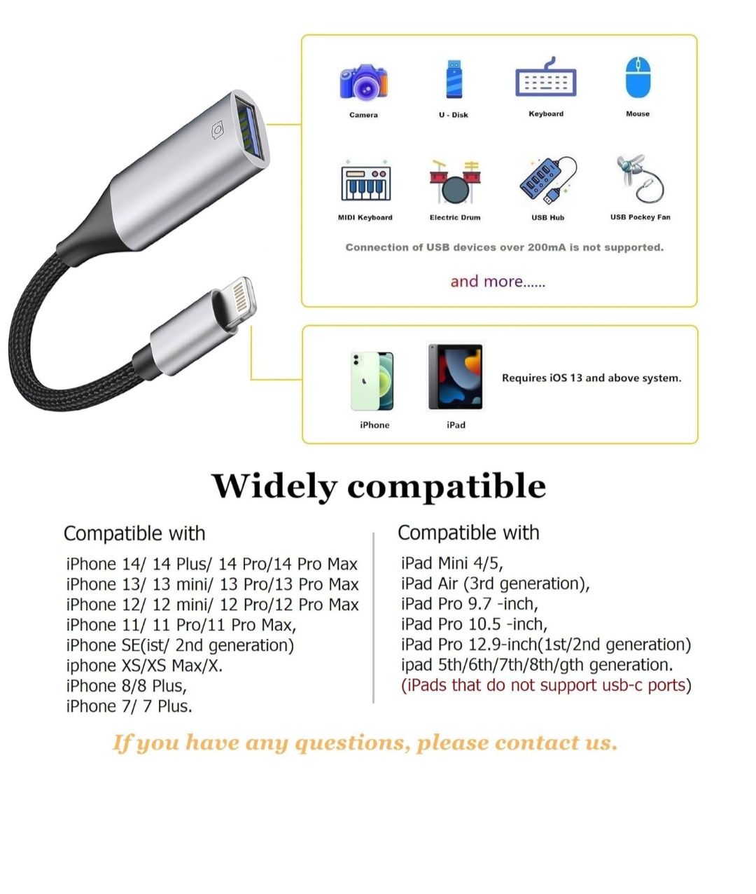 IVSHOWCO Adapter Lightning na USB