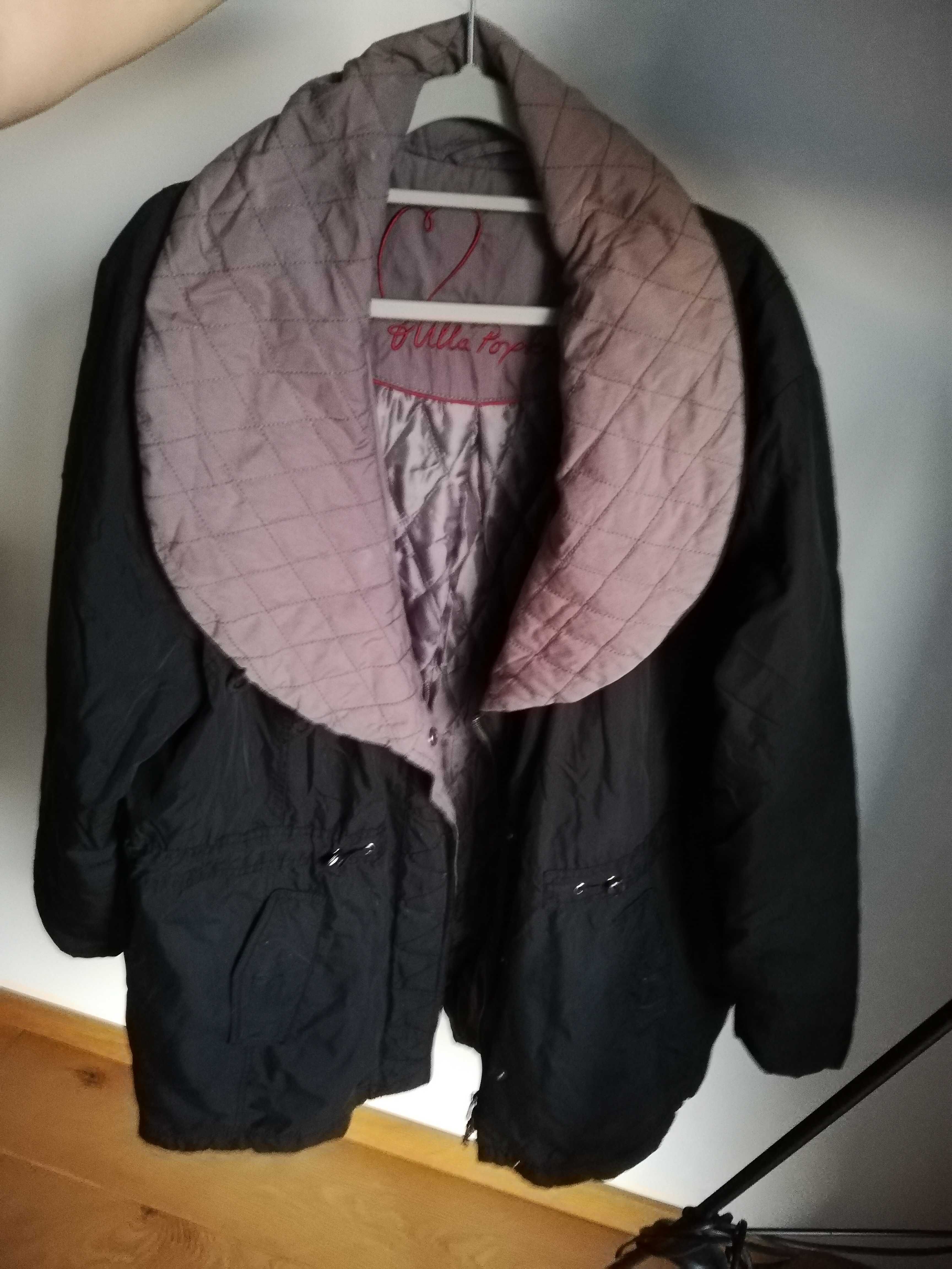 Ulla Popken kurtka prochowiec czarna r. 50/52