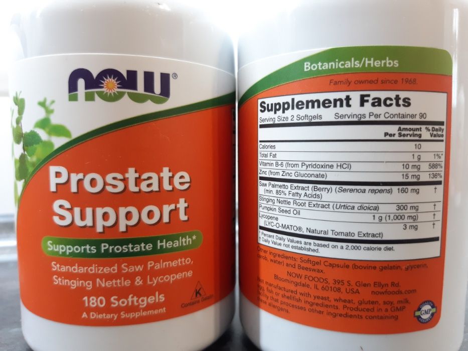 Now Foods, Prostate Support (180 капс.), для предстательной железы