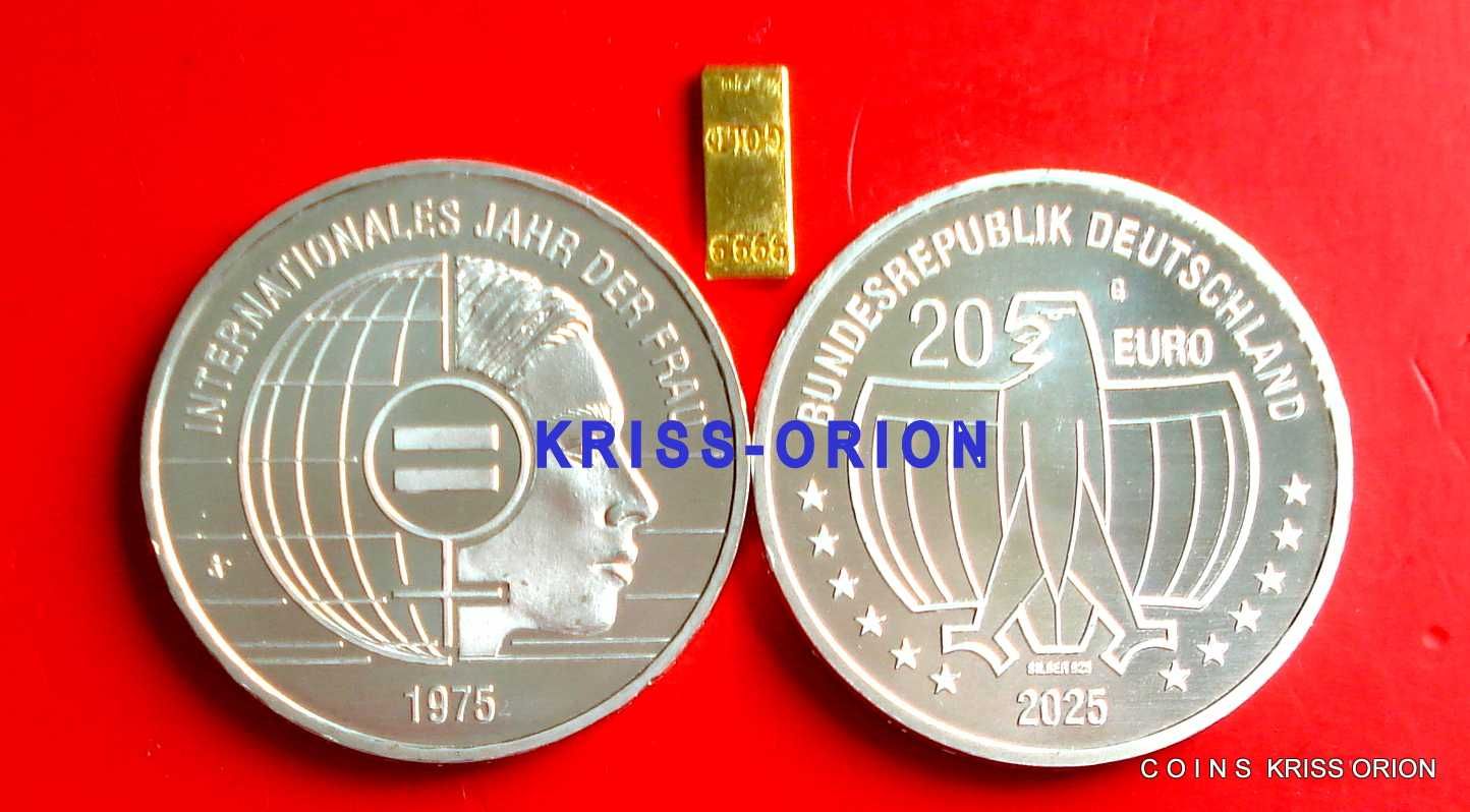 20euro 2025 Niemcy - 50 L. Roku Kobiet - Ag925 + Prezent