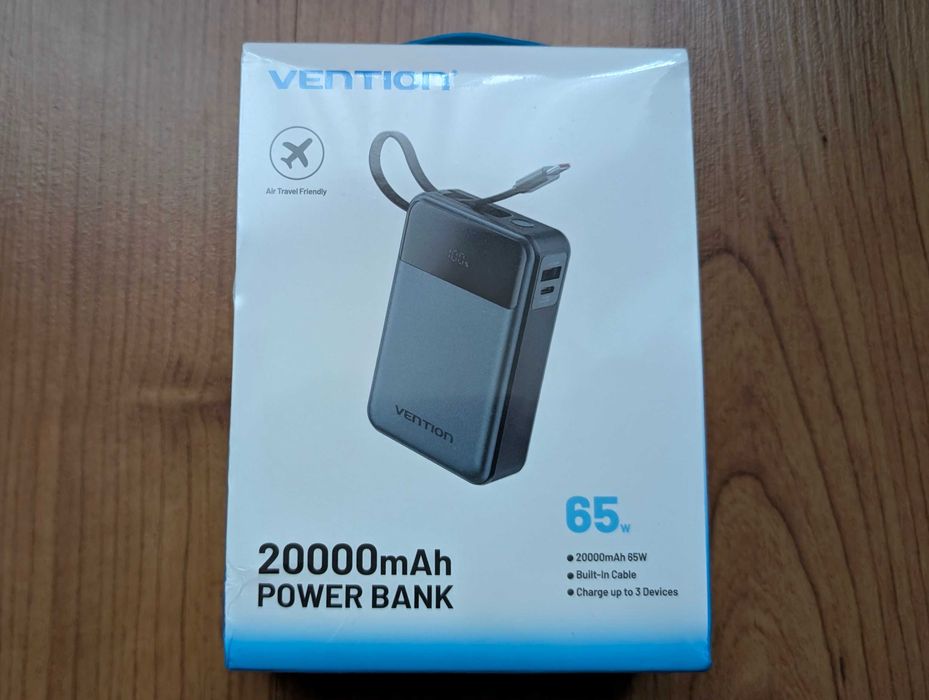 Павербанк VENTION 20000mAh 65W быстрая зарядка PD3.0+CQ3.0 Type-C