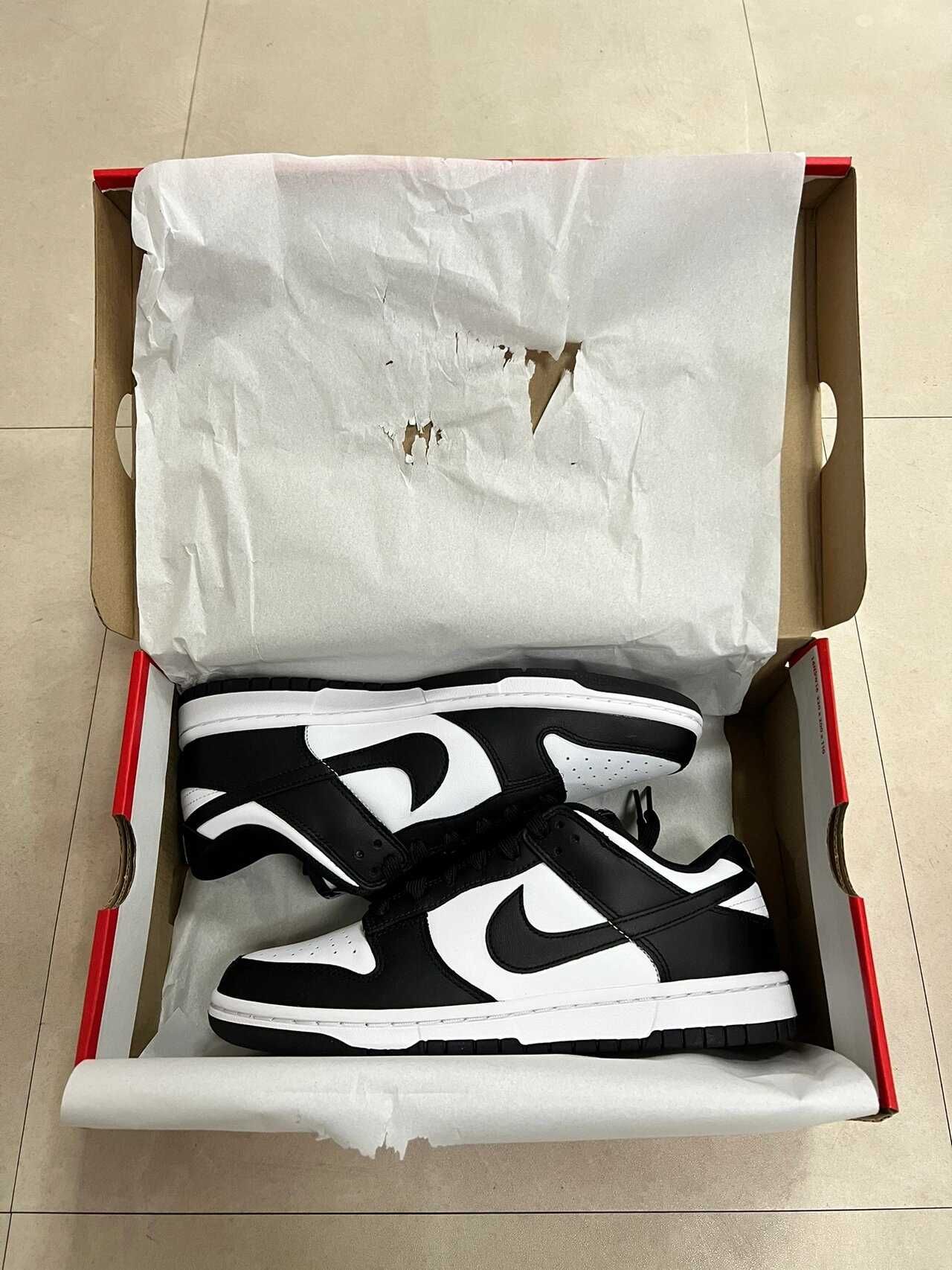 Nike DunkLow Panda czarno-białe trampki casual trampki