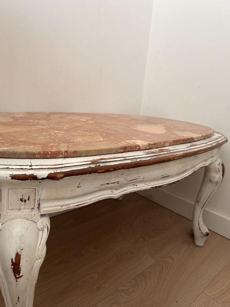 Stolik lawa marmur shabby