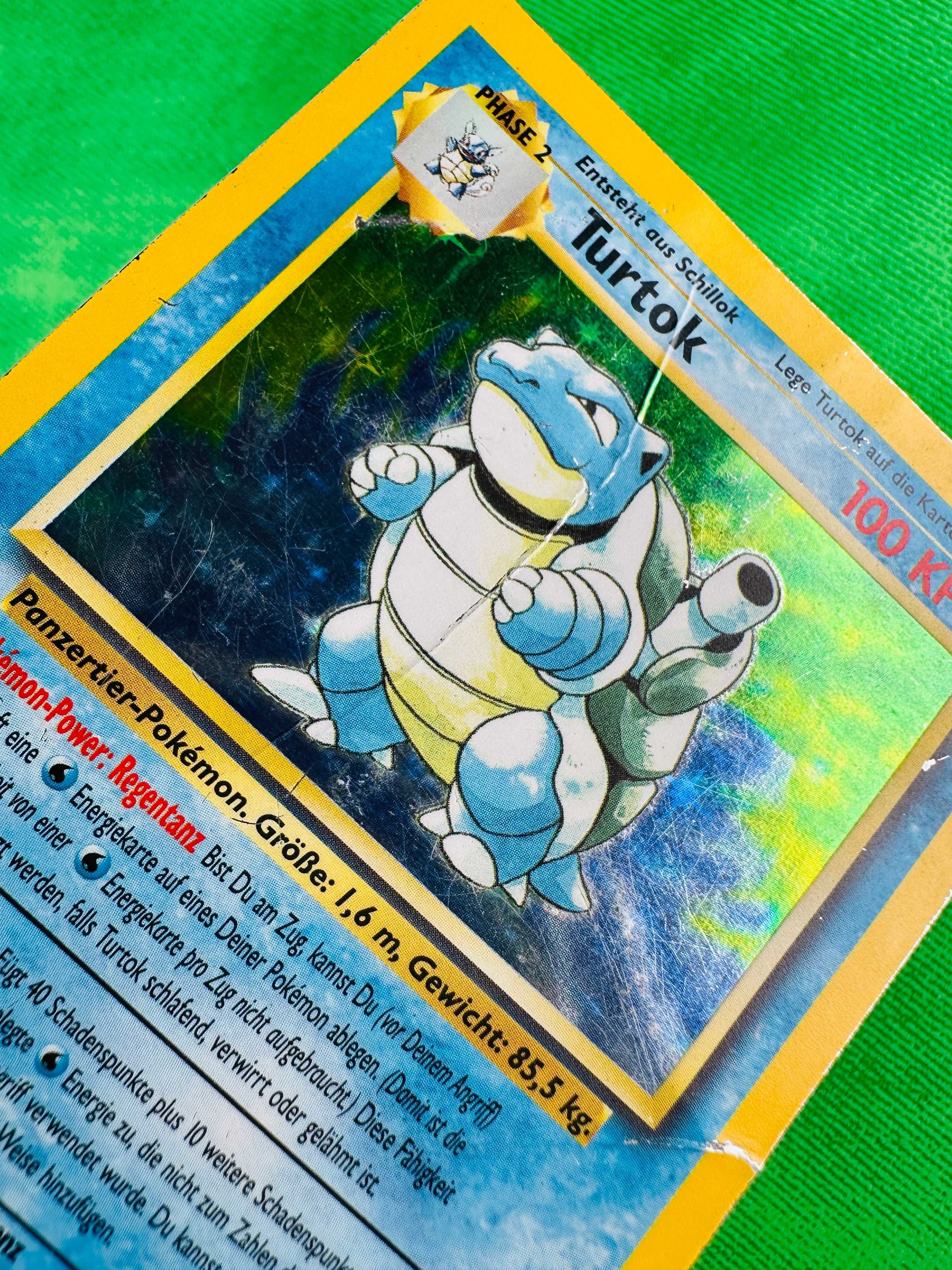 Blastoise 2/102 Base Set - NIEMIECKI - Słaby stan - Karta Pokemon