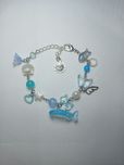 Niebieska bransoletka z wielorybem aesthetic handmade