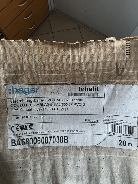 Hager Kanał grzbieniowy różne rozmiary