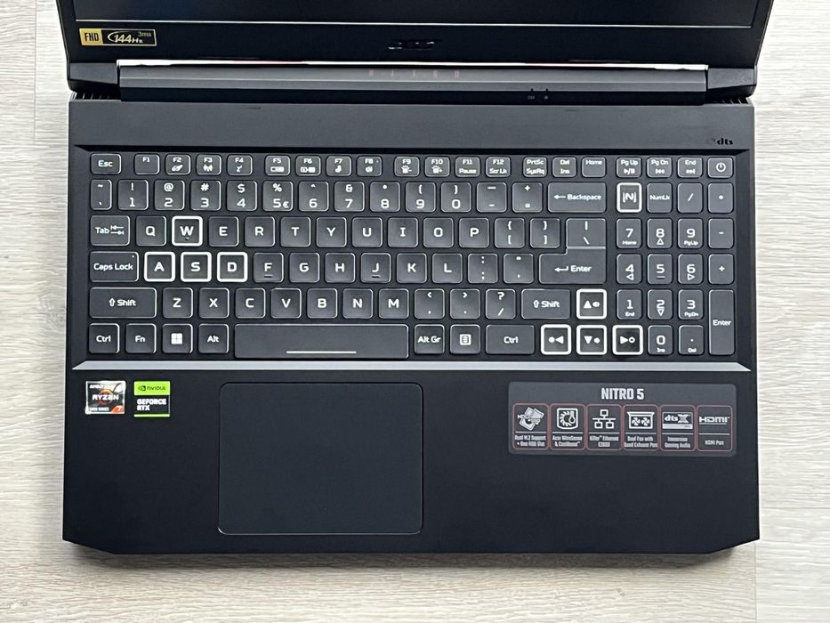 Laptop Gamingowy Acer Nitro 5 R7 5800H 16/1TB RTX3080 Win11 FV HDD 64h