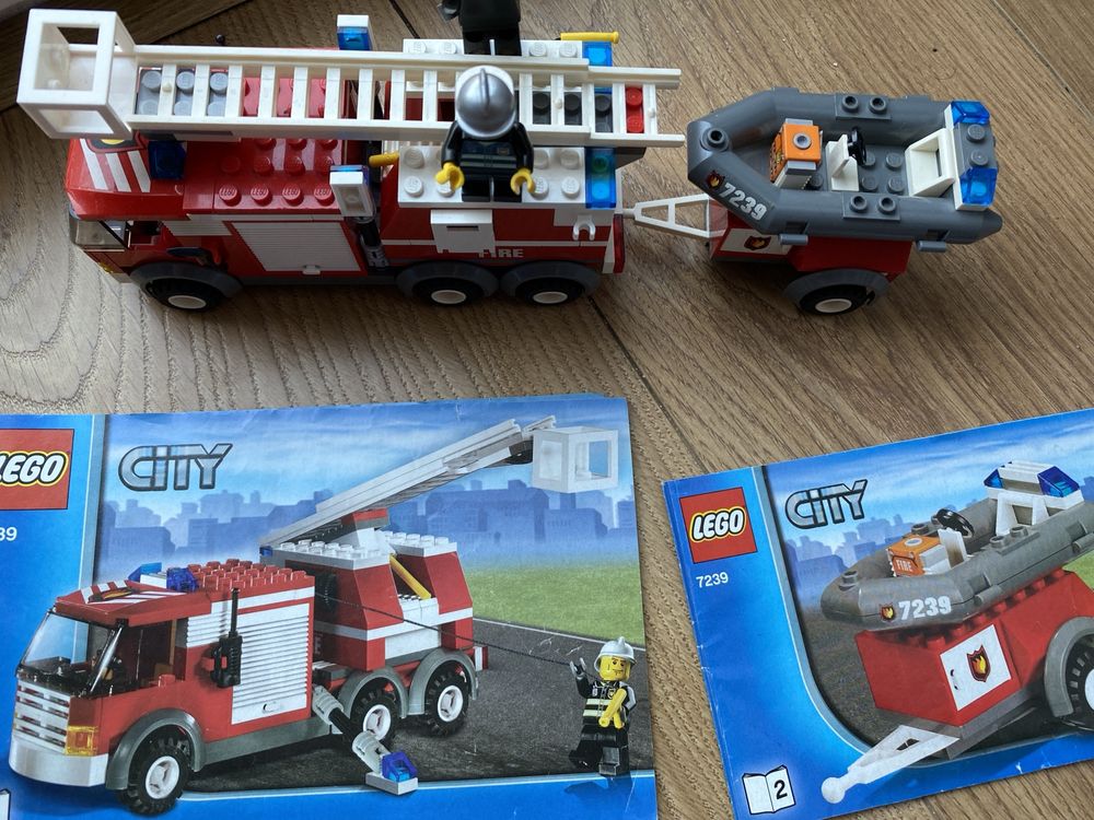 Lego 7239 wóz strażacki stan idealny