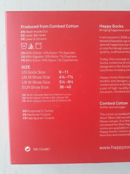 Женские носки Happy Socks в подарочной коробке, 3 шт