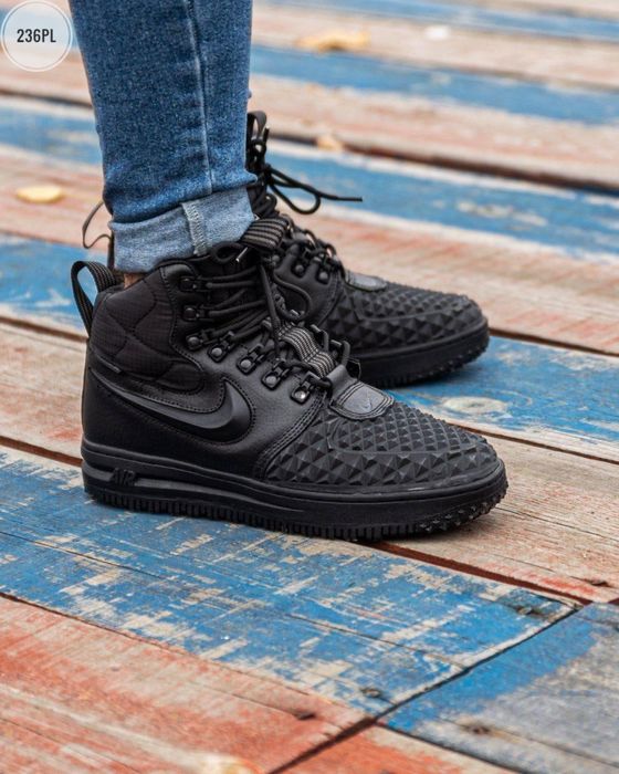 ІДЕАЛЬНО НА ЗИМУ‼️Кросівки Nike Lunar Force DuckBoot Black(Чорні),найк