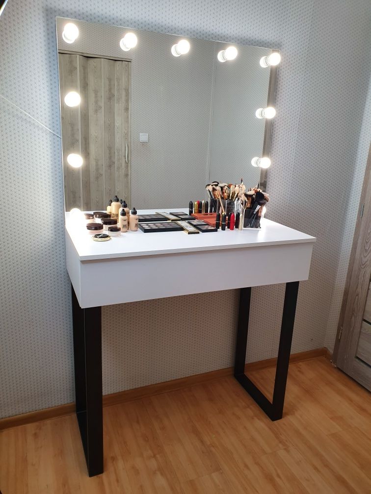 Toaletka z lustrem make up 100x80 do makijażu,wizażu