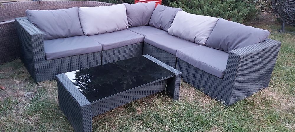 Zestaw ogrodowy rattanowy ratan balkon altanka ogród taras