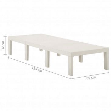 Leżak biały ogrodowy z poliRattanu. Czysta biel nie kremowy, wygodny