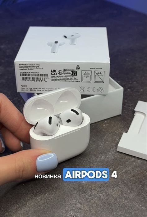 Навушники  Apple AirPods 4 (2025) + ANC (з шумодавом) + (iOS 18+)