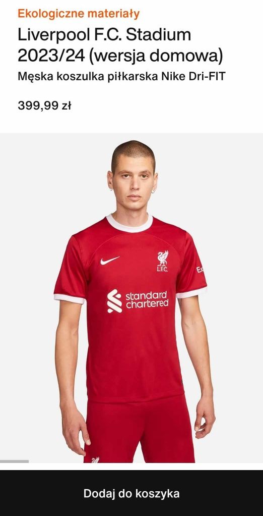 Koszulka piłkarska Nike x Liverpool LFC 2023/24 - Nowa, Oryginalna