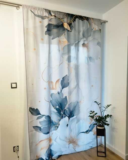 Zasłony 2 sztuki kwieciste wzory 140 x 250 cm dwie sztuki 2 komplet