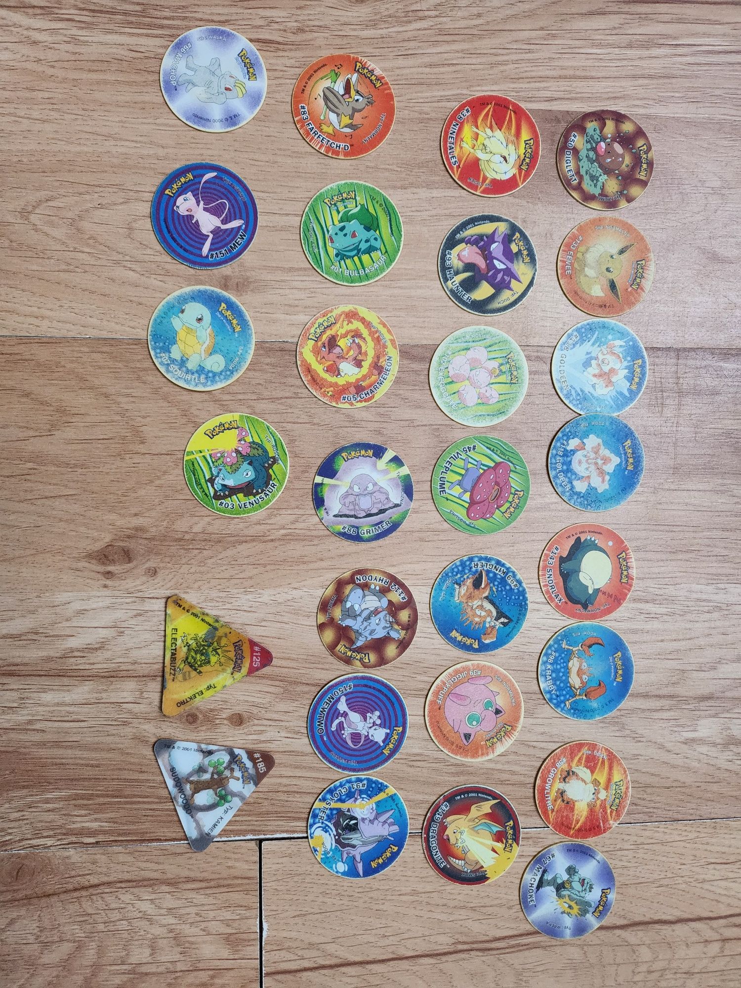 Kapsle Pokemon tazo 126 sztuk