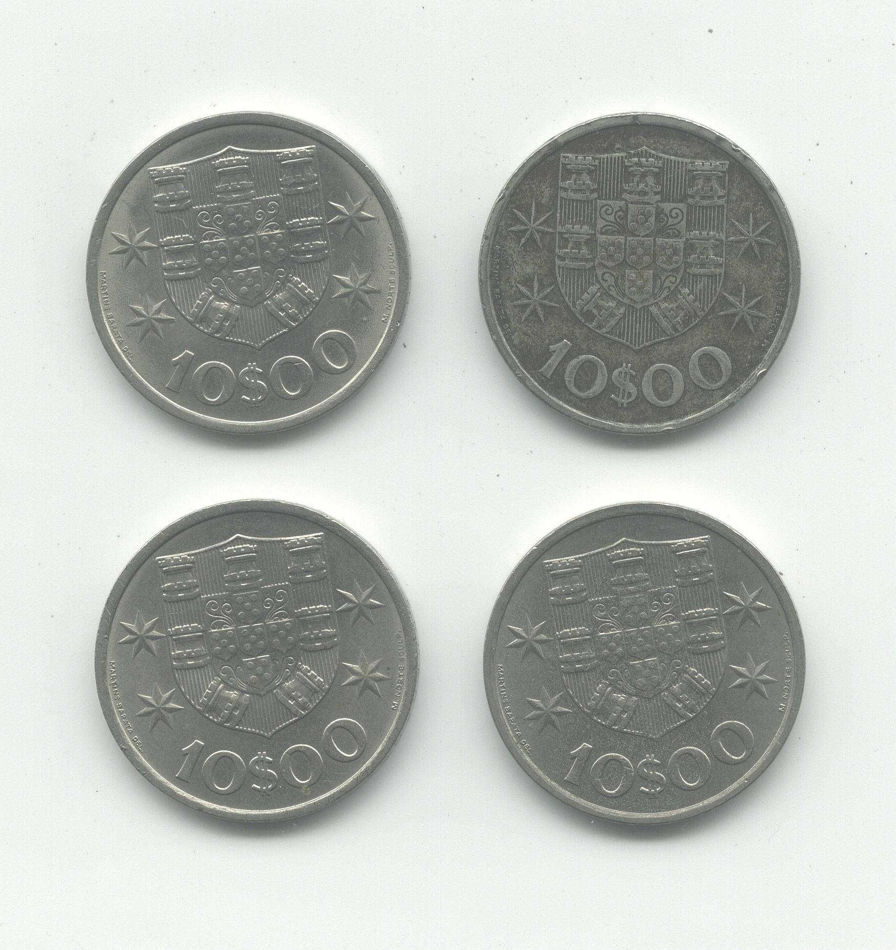 Coleção de 15 moedas de 10 escudos