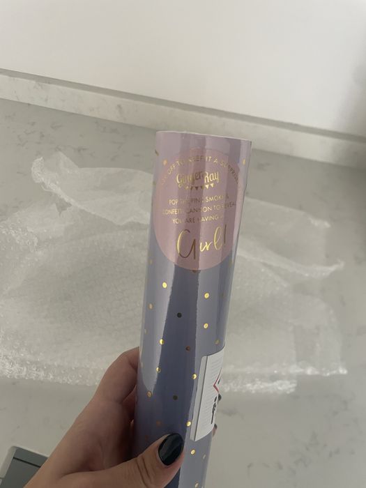 Canhão de fumo e confetis Rosa