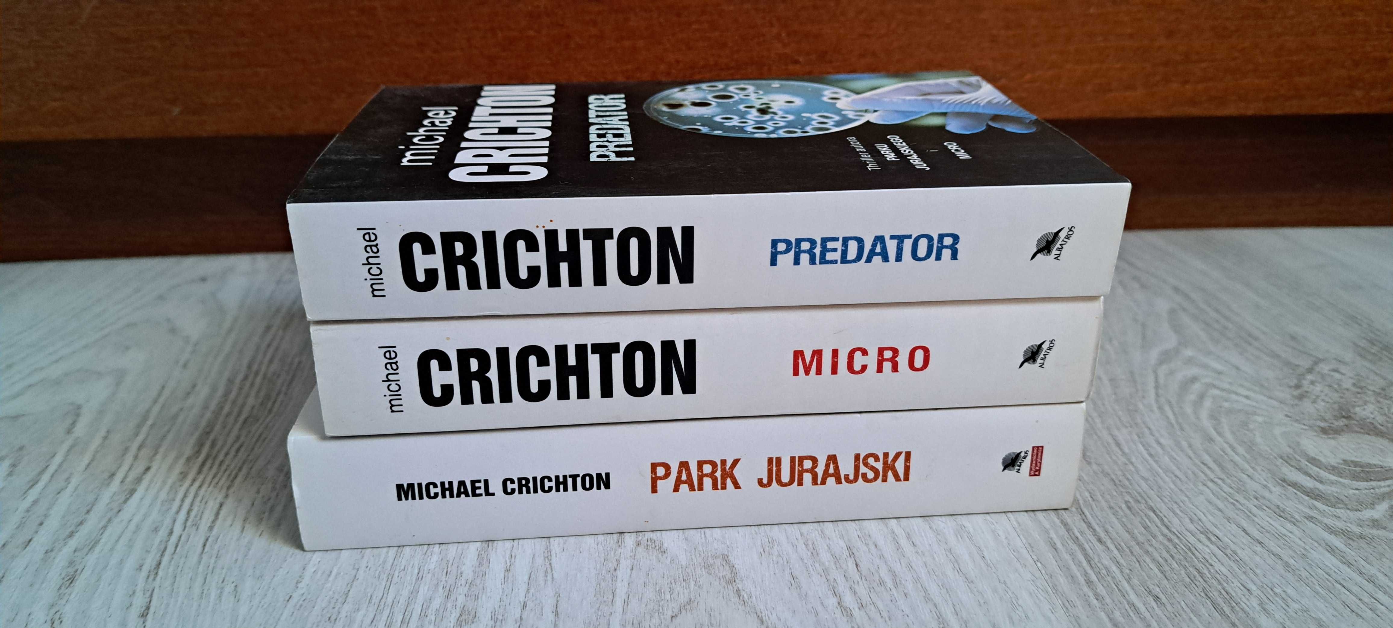 3x Michael Crichton Park Jurajski + Predator + Micro