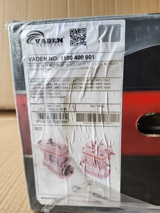 Actros mp5 mp4 sprężarka powietrza vaden