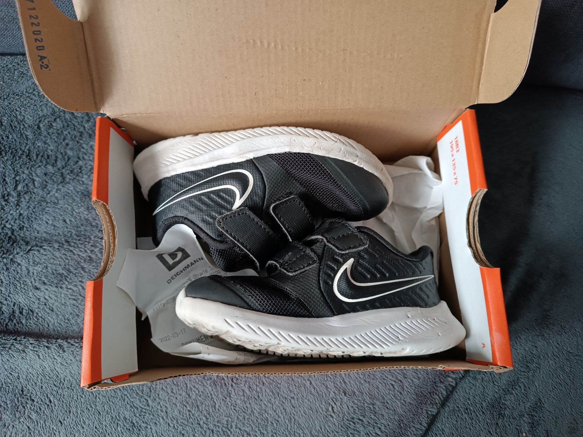 Buty Nike star runner 2 czarno białe 22 wiosna