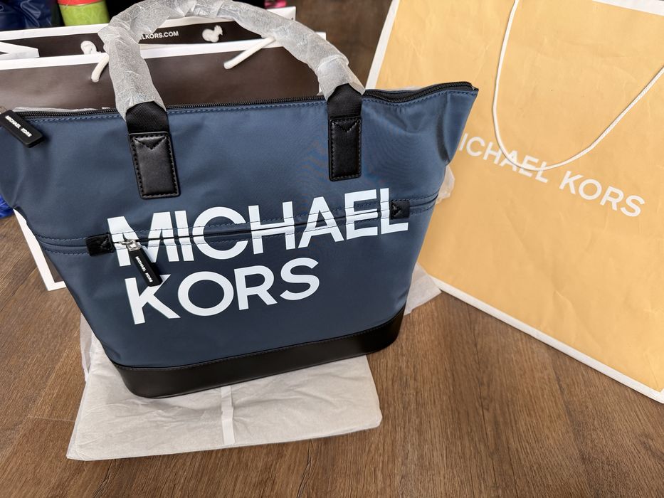 Michael Kors duża torebka sport navy pojemna sportowa na podroze zakup