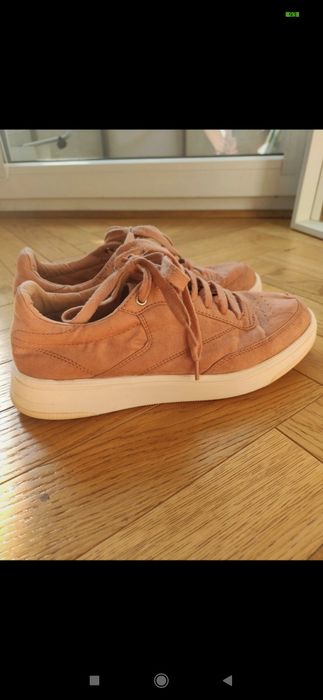 Trampki buty sportowe casual brudny róż sztuczny zamsz Parfois