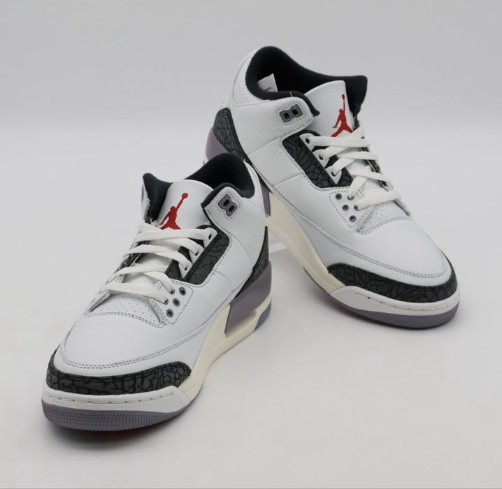 Air Jordan 3 retro summit  white/fire red-crment US 12,5