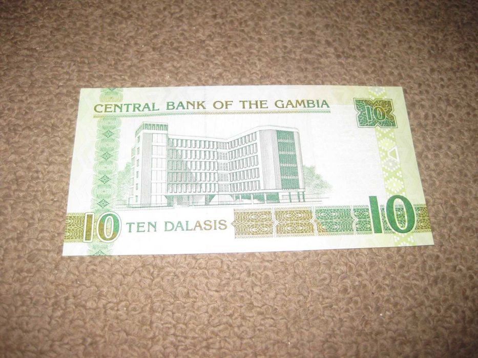 Nota da Gâmbia "10 Dalasis" UNC