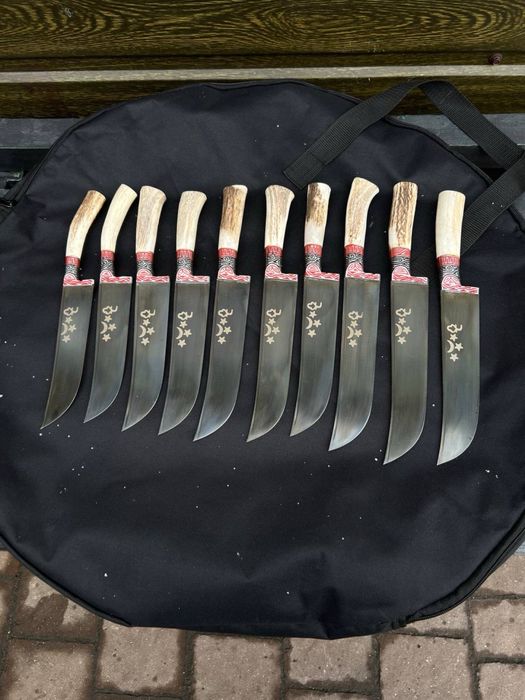 Оригінальні узбецькі Пчаки. Кухонні ножі. Кована сталь ручної роботи