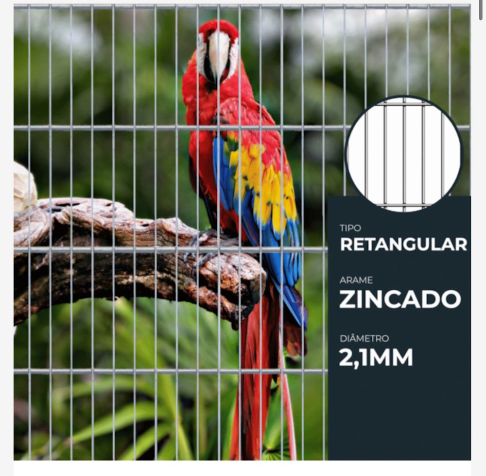 Painel Rede Retangular 73x13MM 2Mx1M