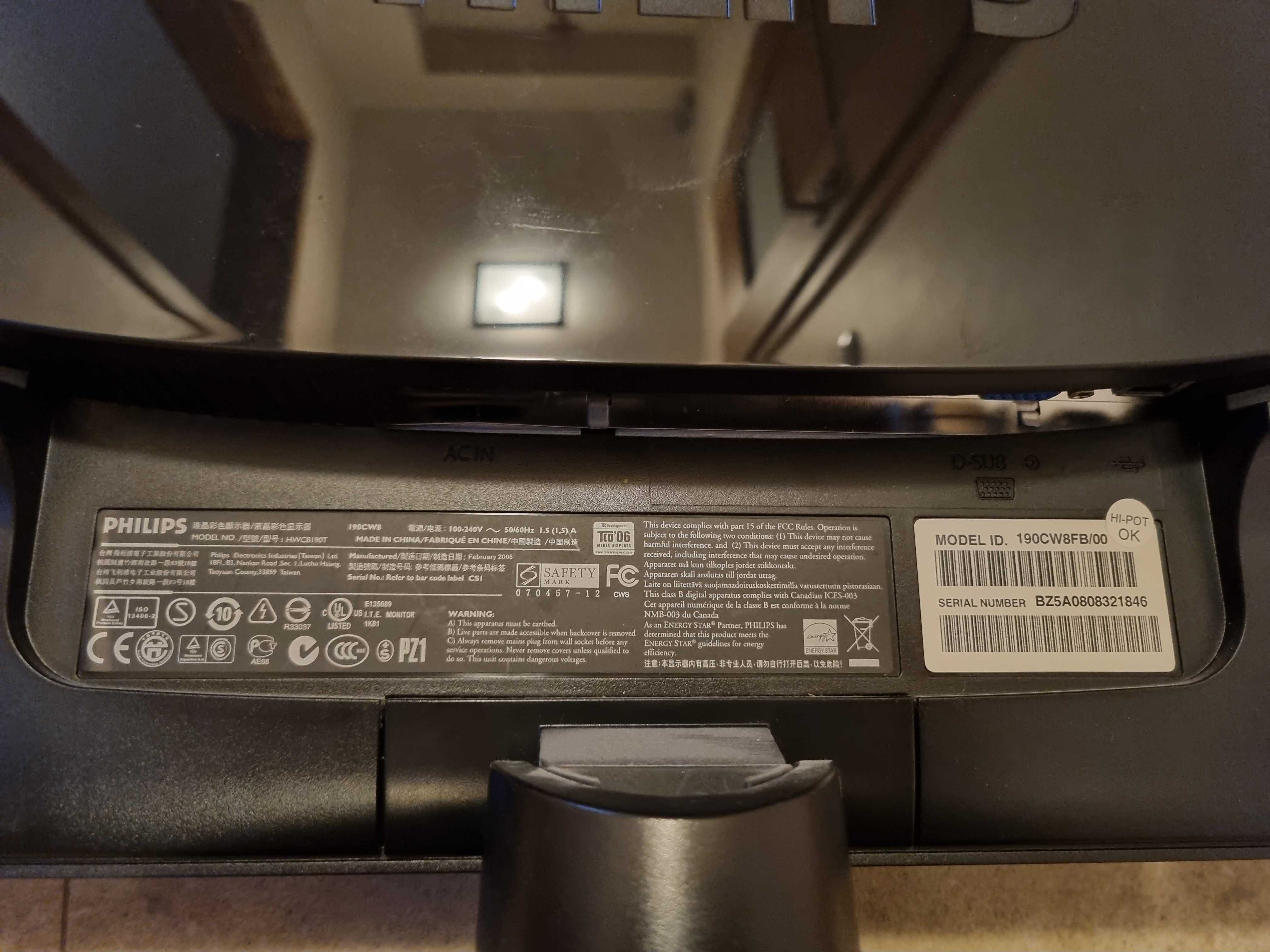 Monitor Philips 19 cali 190cw8fb/00