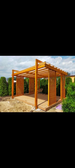 Altana taras pergola wiata na wymiar zabudowa dach poliwęglan